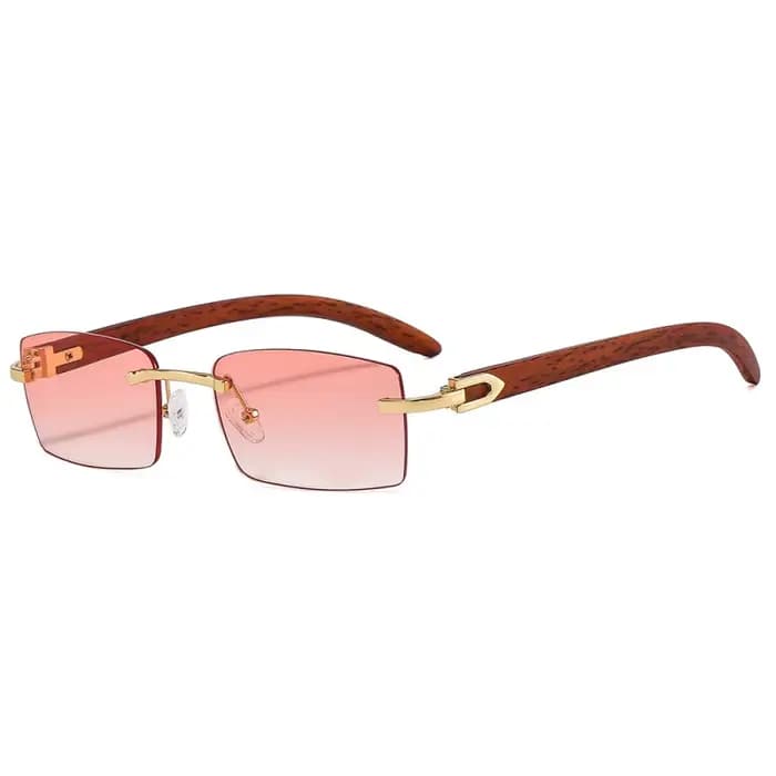 Lunettes carrées sans cadre de style européen et américain pour hommes et femmes