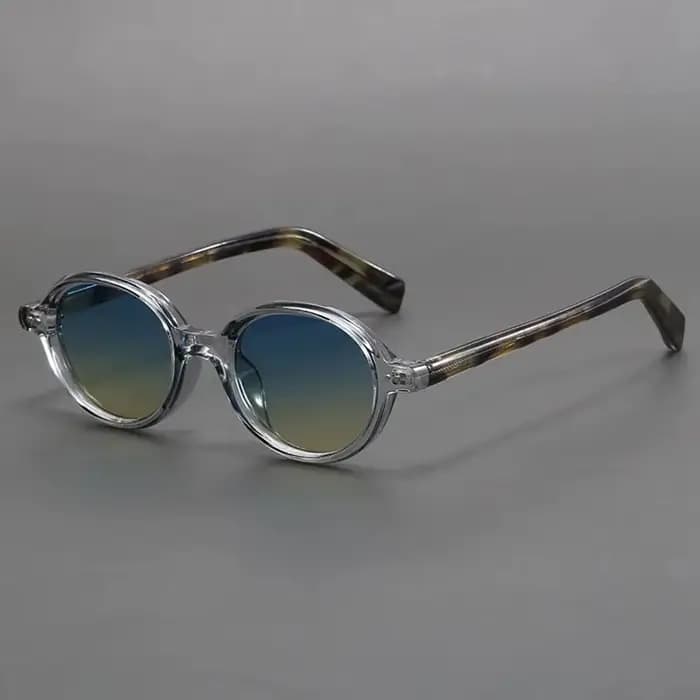Lunettes de soleil rondes unisexes en plastique