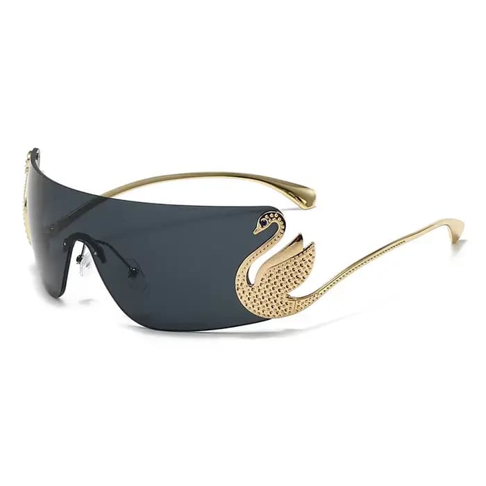 Lunettes de soleil vintage sans monture tendance pour femmes