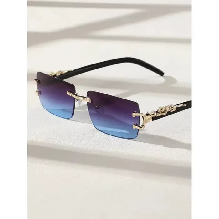 1/2 paires de lunettes de soleil rectangulaires sans monture