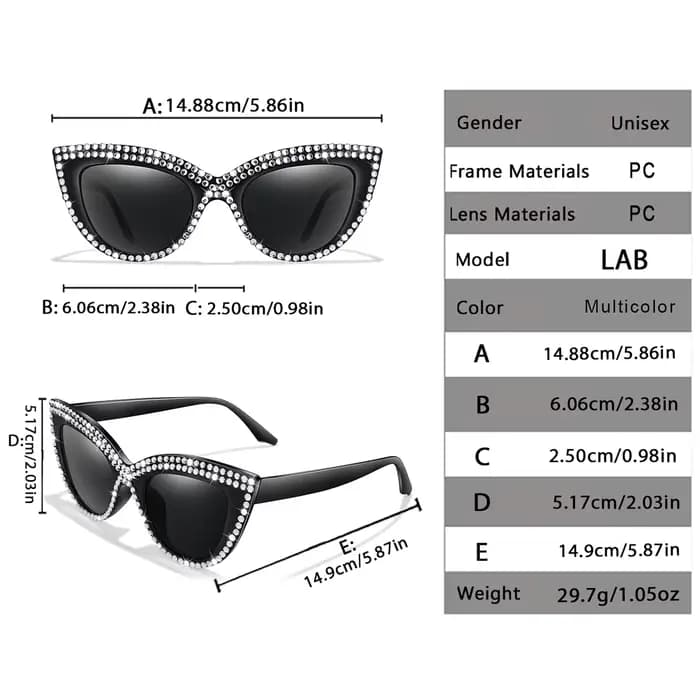 2 paires de lunettes œil de chat pour femmes