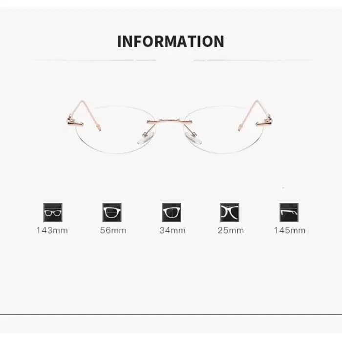 Lunettes photochromiques sans cadre pour myopie, verres elliptiques haute définition et lunettes Anti-lumière bleue en forme d'étoile
