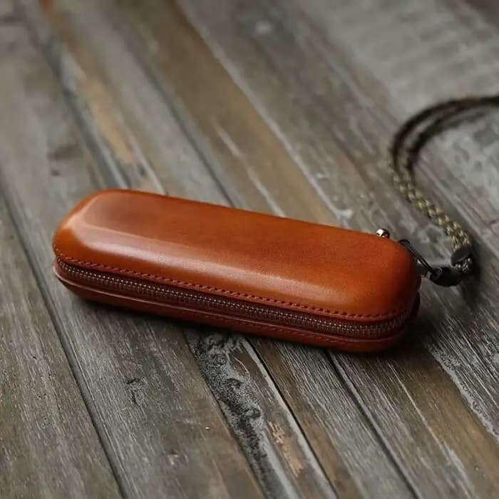 Étui à lunettes en cuir rétro Portable