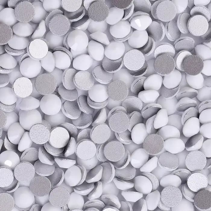Strass en verre blanc en porcelaine SS6-SS20, pierres rondes à dos plat pour vêtements d'ongles, accessoires artisanaux, décoration DIY