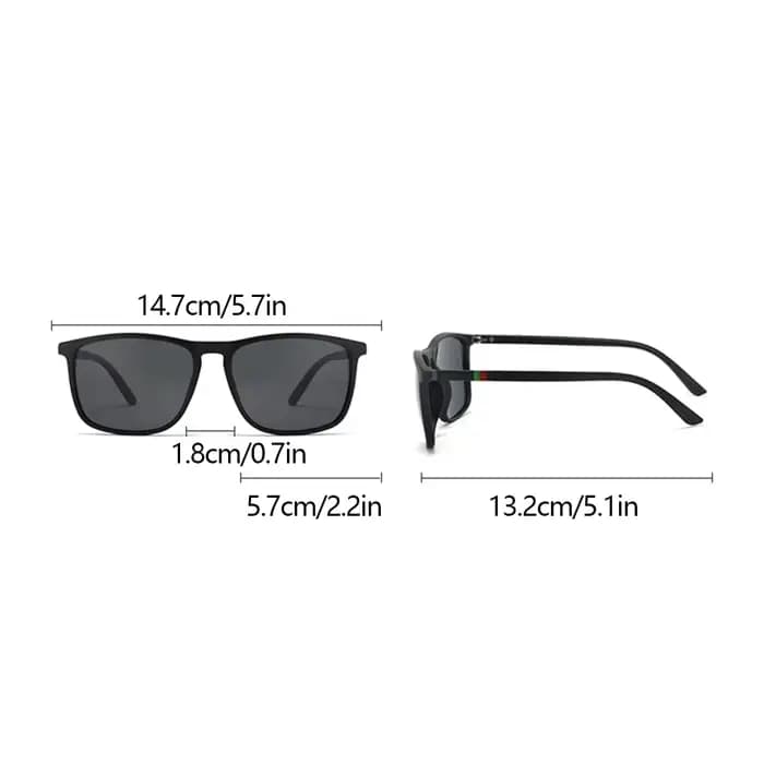 Lunettes de soleil polarisées vintage carrées de luxe UV400 pour hommes et femmes