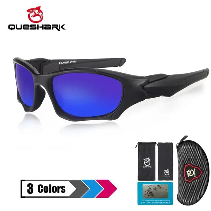 QUESHARK hommes femmes HD polarisé Sport pêche lunettes de soleil UV400 Anti-éblouissement randonnée
