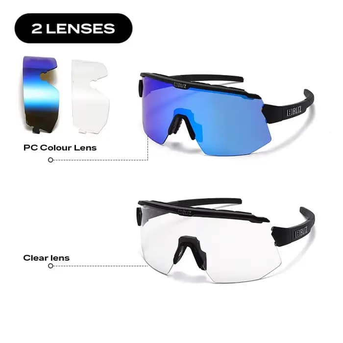 B BLIZ Breeze Premium lunettes de cyclisme UV400-2 HD lentille unisexe