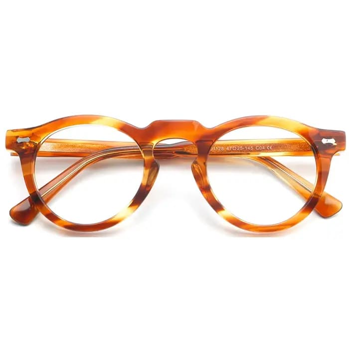1128 Monture de lunettes classique en fibre d'acétate