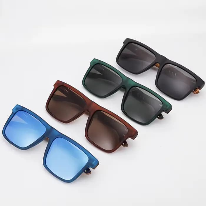 HU WOOD nouvelles lunettes de soleil carrées de haute qualité pour hommes polarisées UV400 mode