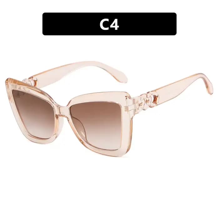 Lunettes de soleil polarisées de luxe à grande monture pour femmes