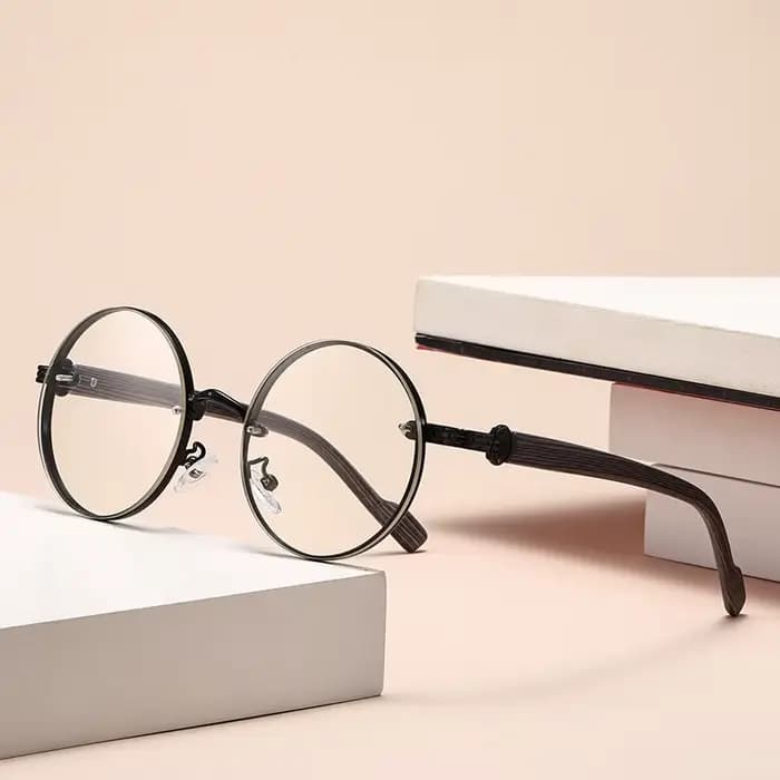 Lunettes de soleil rondes vintage 2025 – Tendance classique dégradée pour l'extérieur – Design de marque de luxe – Monture métallique – 2453