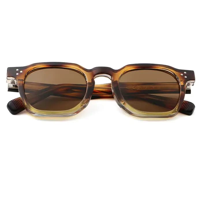 Lunettes de soleil rétro vertes léopard Peekaboo pour femmes