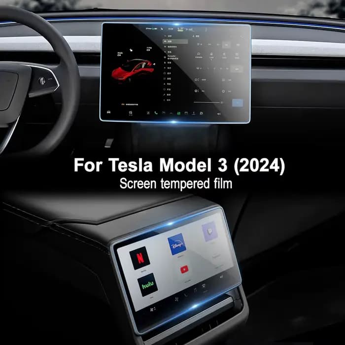 Verre trempé pour Tesla modèle 3 Highland 2024 modèle Y 2025, Film de protection d'écran de jonction, contrôle central de voiture, tactile arrière