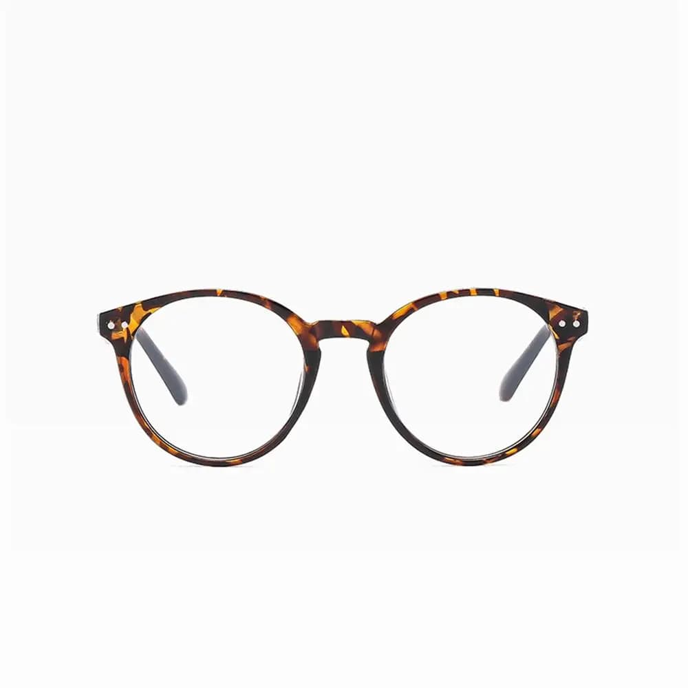 Lunettes anti-lumière bleue, monture ronde vintage, légères, verres transparents pour jeux sur ordin
