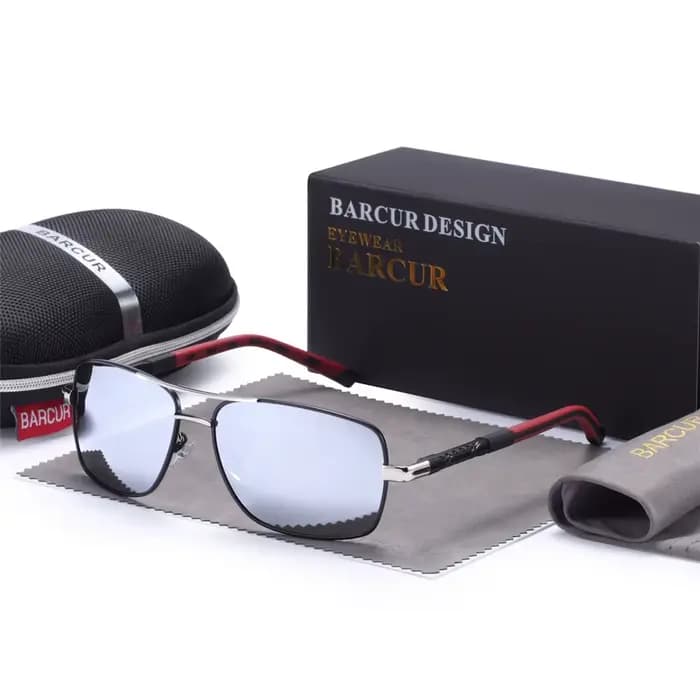 BARCUR Rectangle lunettes de soleil polarisées conduite
