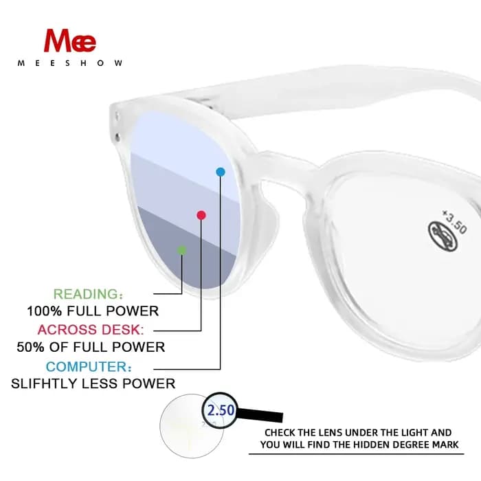 Meeshow lunettes de lecture multifocales marque classique homme rétro