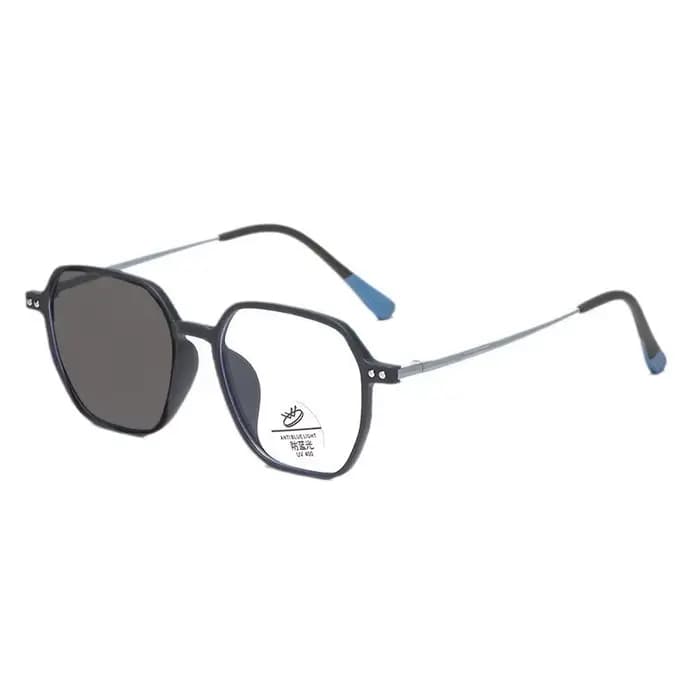 Lunettes de myopie photochromiques à grande monture pour hommes et femmes