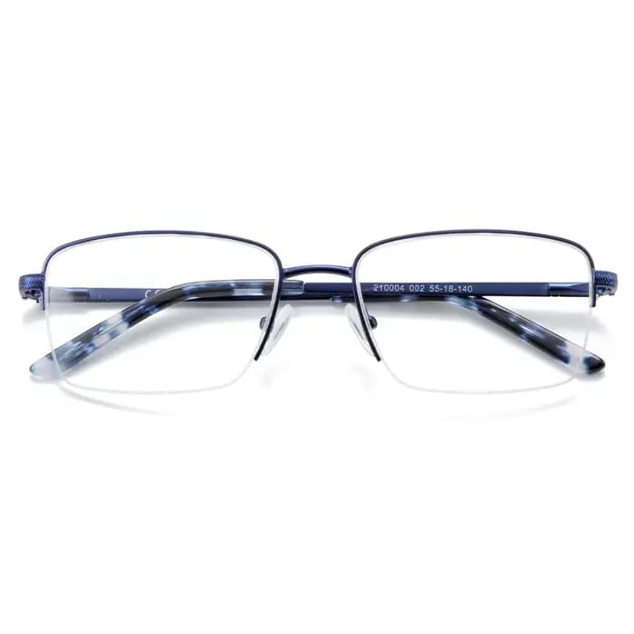 ZENOTTIC lunettes de Prescription demi-sans monture hommes Anti lumière bleue