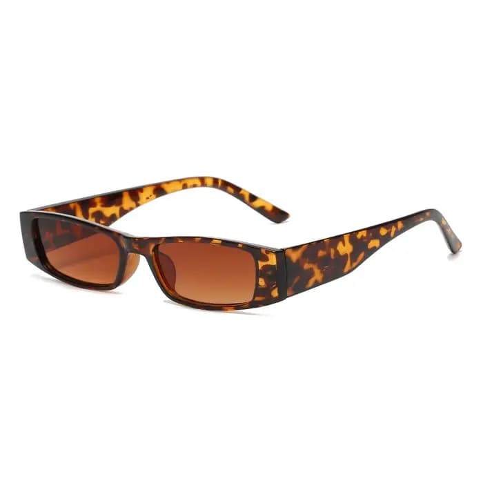 Lunettes de soleil rectangulaires à monture étroite pour femmes