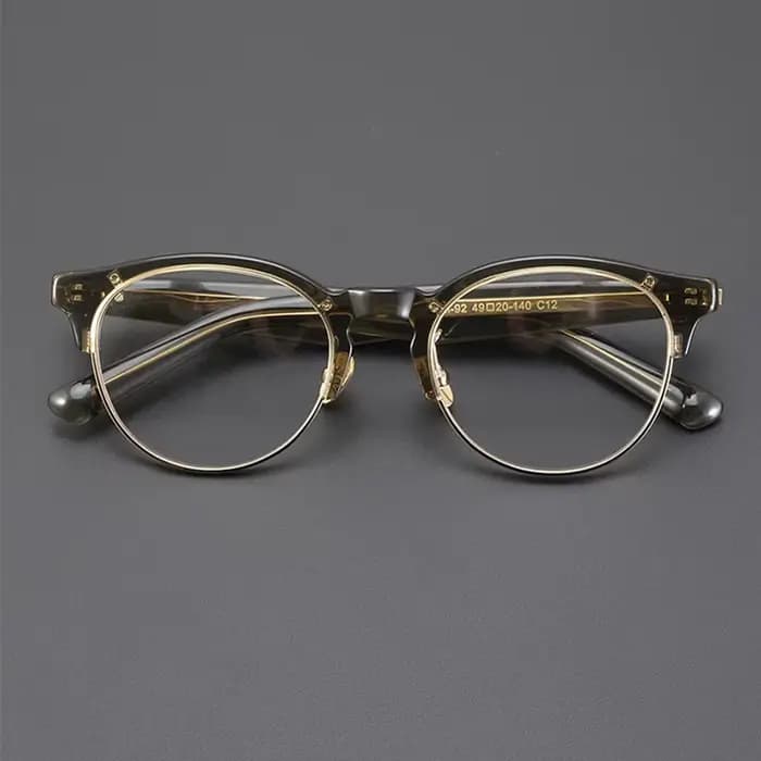 Style japonais lunettes cadre M-92 fait à la main qualité Vintage acétate ovale lunettes hommes femmes concepteur rétro mode lunettes