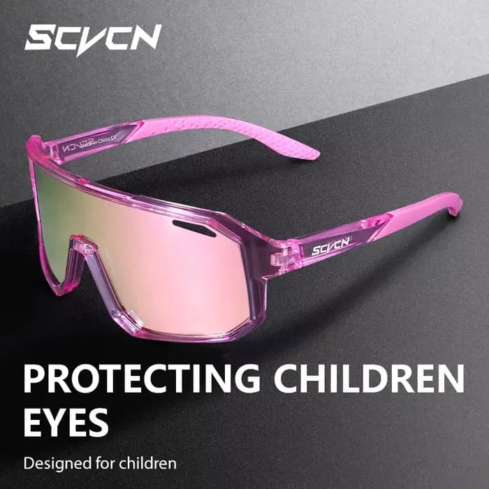 Lunettes de cyclisme SCVCN pour adolescents de 8 à 15 ans