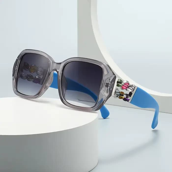 Lunettes de soleil de luxe JNPCXI 2026 pour femme avec strass