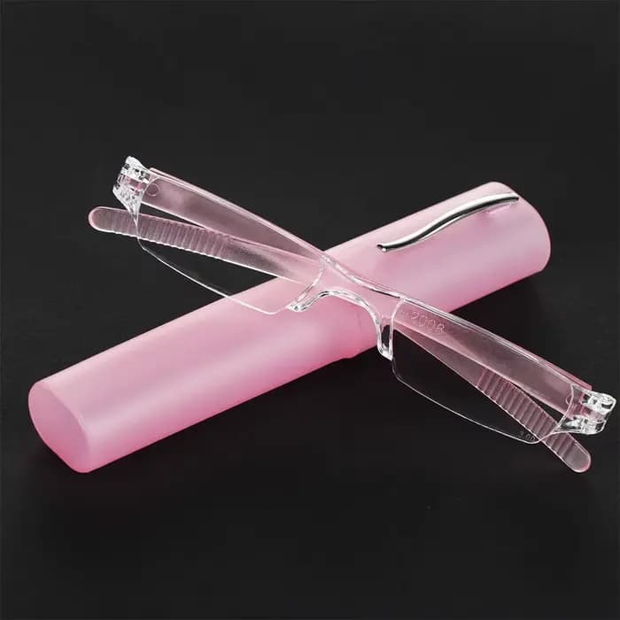 Lunettes de lecture unisexes avec clip portable, lunettes de lecture compactes, mini stylo mince, pe