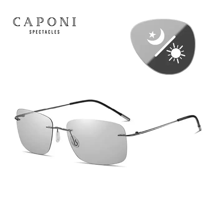 CAPONI – lunettes de soleil carrées pour hommes