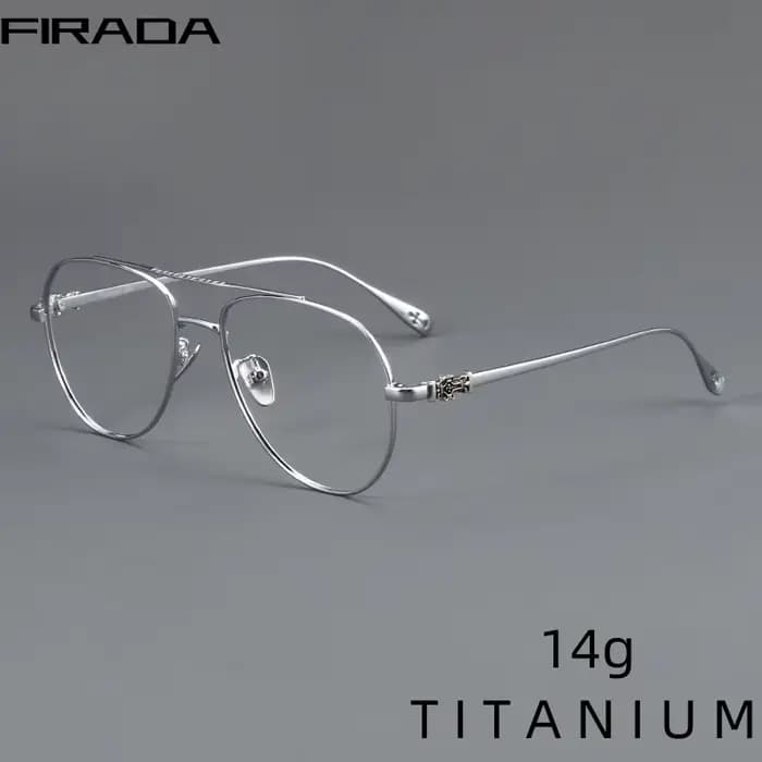 FIRADA mode lunettes rétro pur titane aviateur