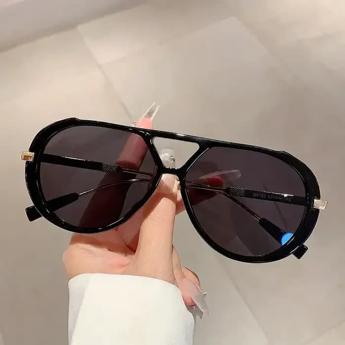 Lunettes De Soleil pilote Vintage à grande monture pour femmes et hommes