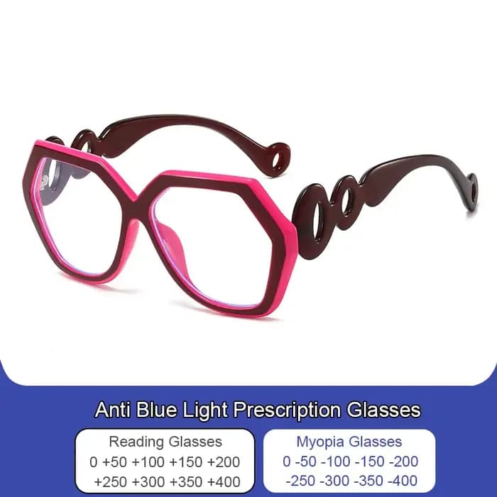 Nouvelles lunettes de lecture surdimensionnées à design géométrique pour femme