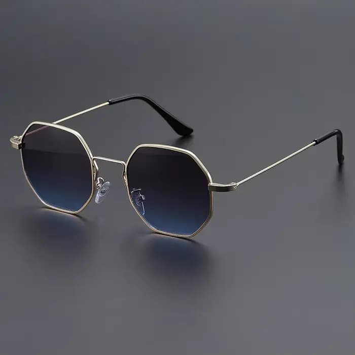 Lunettes de soleil classiques pour hommes avec monture géométrique
