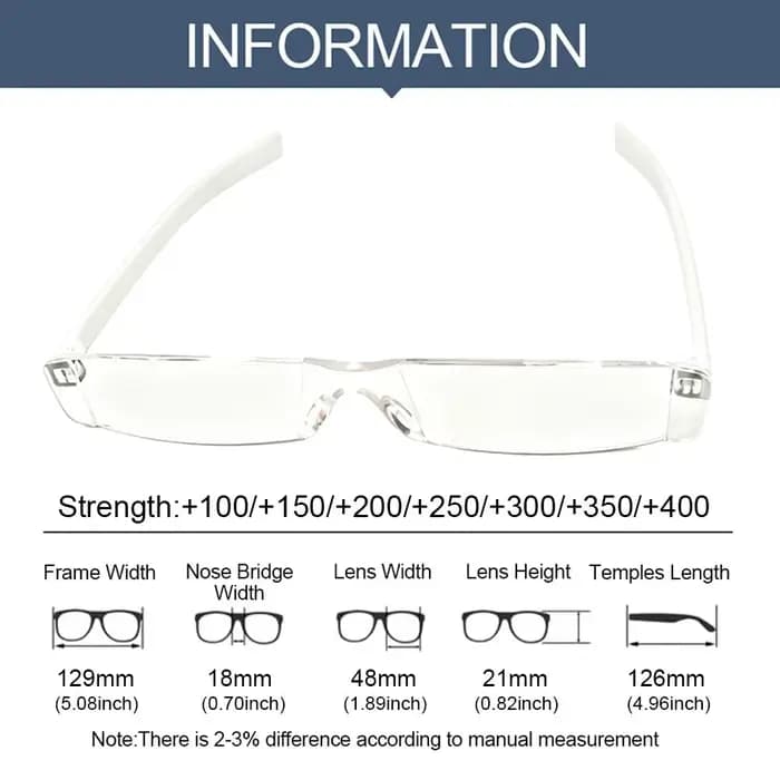 Lunettes de lecture fines avec clip de fixation