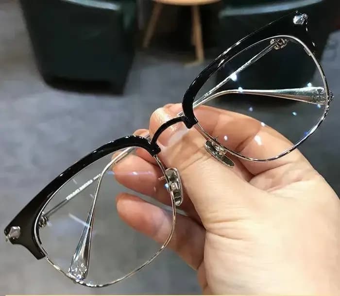 Lunettes de lecture demi-monture en métal pour femmes et hommes