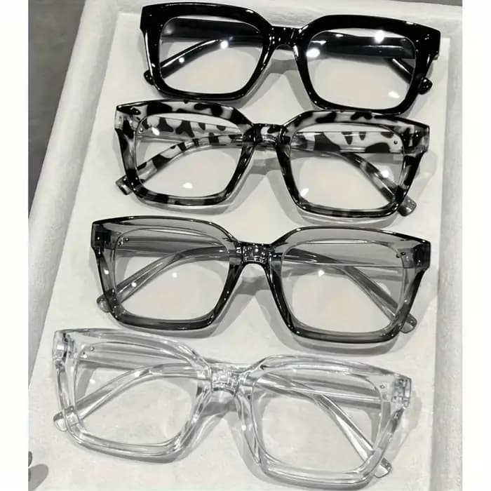 Lunettes classiques à monture carrée sans ordonnance