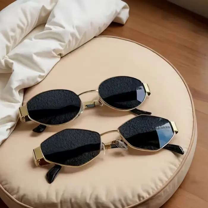 Lunettes de soleil ovales et polygonales tendance