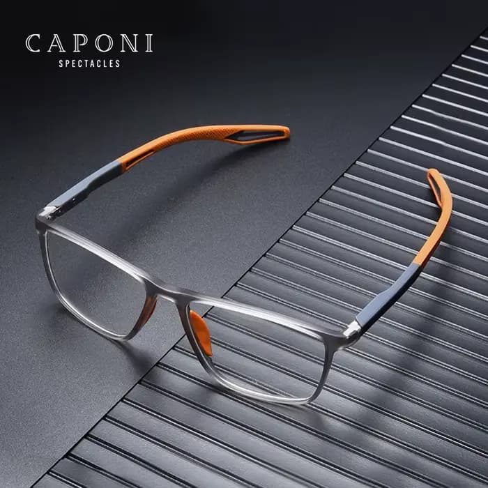 CAPONI sport hommes lunettes TR-90 cadre robuste résistant à l'usure lunettes antidérapantes lumière