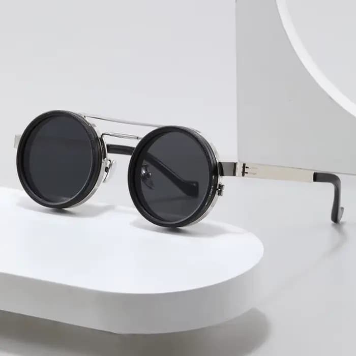 SHAUNA rétro métal rond Punk ND9 niveaux réglable gradation lunettes de soleil femmes polarisées UV4