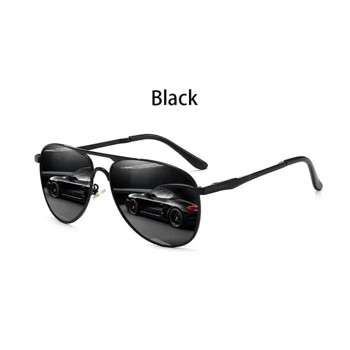 Lunettes de soleil de pilote surdimensionnées en métal de luxe pour hommes et femmes