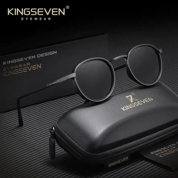 KINGSEVEN – lunettes de soleil polarisées UV400, monture ronde, style Vintage, pour hommes et femmes