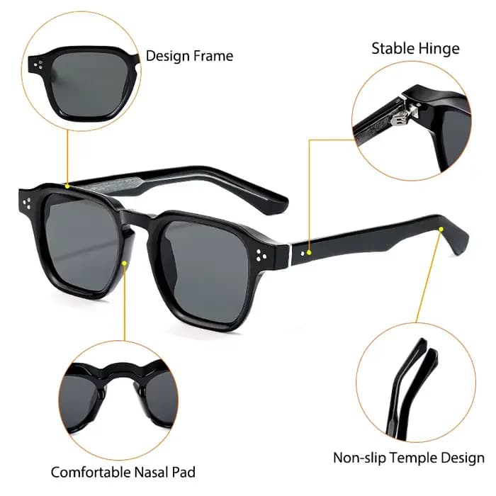 HBK Nouvelles Lunettes de Soleil Tendance pour Hommes