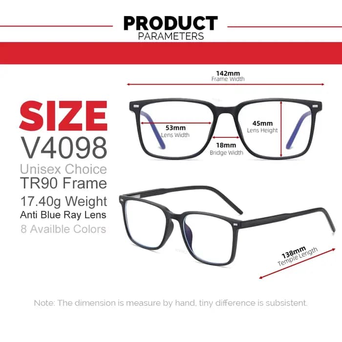 VIVIBEE – lunettes carrées classiques pour hommes