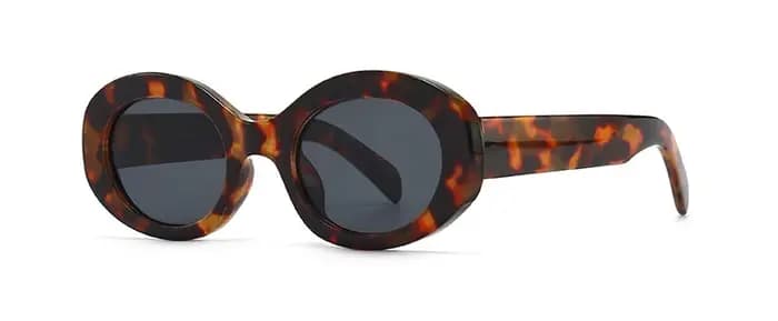 Lunettes de soleil ovales classiques de marque