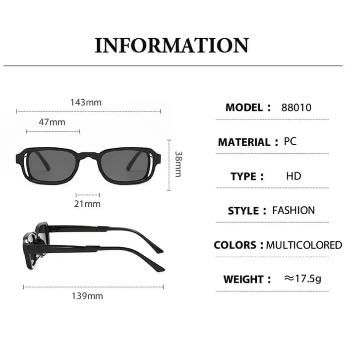 Lunettes de soleil rectangulaires de luxe pour femmes