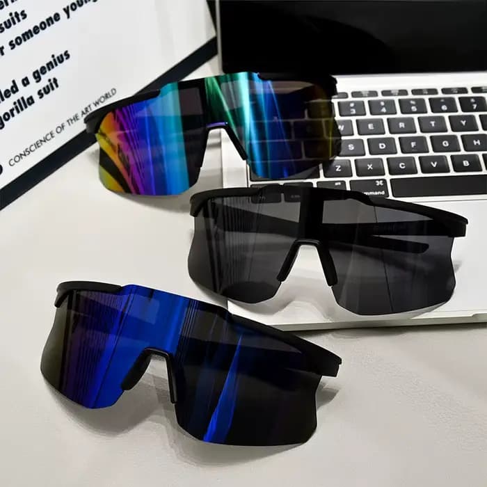 1/3/5pcs Lunettes de soleil sportives futuristes