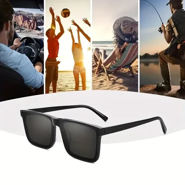 Lunettes de vue carrées noires simples unisexes, montures optiques élégantes, accessoires de voyage