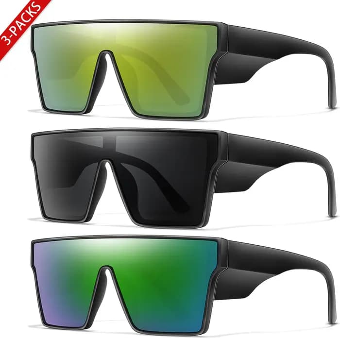 Lunettes de soleil de pêche à grand cadre pour hommes et femmes
