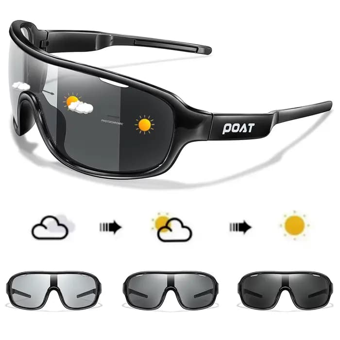 POAT marque hommes femmes polarisées photochromique en plein air route cyclisme lunettes sport