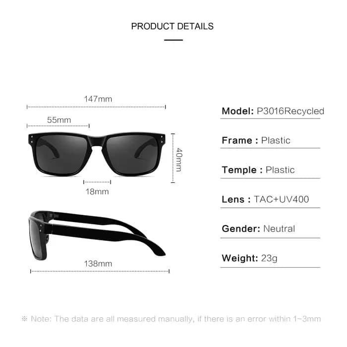 Nouvelles lunettes de soleil polarisées de luxe de haute qualité KIDIN 2026, carrées, pour sports de