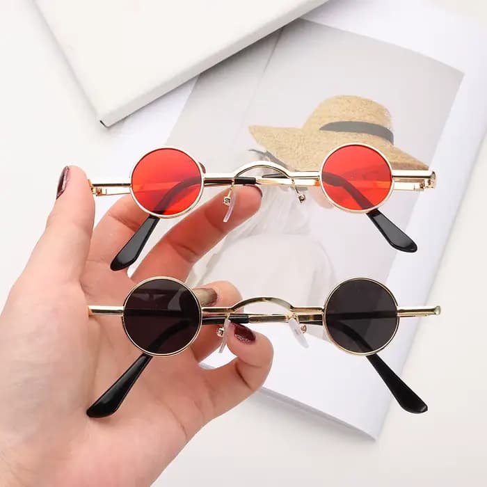 Petites lunettes de soleil rondes pour femmes et hommes